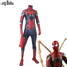высокое качество Бесконечность войны Железный Паук костюм Человек-паук Homecoming Косплей Костюм том Железный Человек-паук костюм Ling Bultez 32827732401
