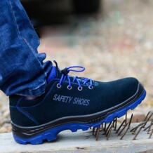 Безопасная обувь для мужчин и женщин; дышащая обувь со стальным носком; нескользящая обувь на среднем каблуке; легкие рабочие ботинки IJOAIXZBS 32888019888
