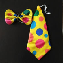 Забавные большой, в горошек с бантиком клоунский галстук для взрослых реквизит для косплея для выступления вечерние пользу рождественские украшения Navidad XR Partyday 32804089743