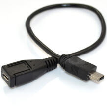 Высокое качество практичный черный USB 2,0 Mini USB 5-контактный кабель-переходник &laquo;папа&raquo;-Micro USB Кабель-адаптер DENUXON 32666950389