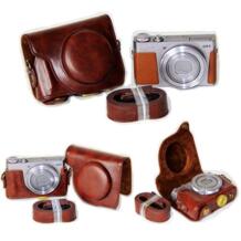 4 цвета камера сумка PU кожаный чехол для Canon G9X Powershot G9X кожного покрова с ремешком Olivemoon 32613511260