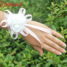 pe Rose цветы ленты цветочный браслет невесты подружек невесты шелковые кружева руки Цветы Свадебные корсажи много цветов WIFELAI-A 32811869336