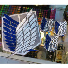 4 шт./компл. атака на Титанов Survey корпус тканевые крылья наклейки аниме Ver. Recon Corps эмблема Shingeki no kyojin Косплей синие значки XINTOCH 32717857066