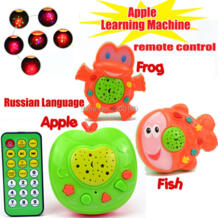 Русский язык мультфильм Apple, рыбы, лягушки истории Teller Обучающие игрушки машины света проекции Развивающие игрушки для детей GQMILA 32798015723