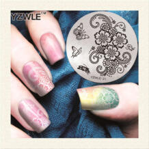 2019 Новый польский пластины для ногтей лоза Бабочка трафареты различного дизайна ногтей штамп сделай сам, красивый макияж ногтей трафареты YWK 32652759220