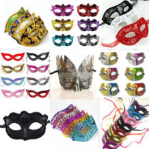 Несколько Танцевальная вечеринка Женщины Мужчины Венецианский карнавал половина лица мяч маскарад маски Рождество Хэллоуин маски XR Partyday 32688583578