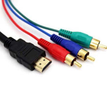 Аудио-видео Кабели компонент Мужской адаптер HDMI к 3RCA AV компонентов преобразование кабель Шнур для ЖК-дисплей ТВ S проектор DVD PS2 PS3 Провода DENUXON 32698417443