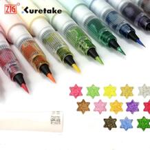 Оригинальная ручка Kuretake Zig wink из Стеллы, многоцветная блестящая цветная мягкая кисточка для маникюра, подарок, бесплатная доставка Deli 32835001373