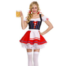 Взрослых Для женщин Октоберфест сексуальный костюм пиво девушка равномерное Баварии Пособия по немецкому языку Wench Дева Dirndl вечернее изящное платье WSHDI 32874450244