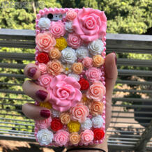 Девчушки Розовые цветы Bling Diamonds футляр для iPhone 7 6 6 S плюс 5 5S 5C Samsung Galaxy Note 7 5 4 3 S7 S6 Edge Plus S5/4/3 A8 XINGDUO 32769771259