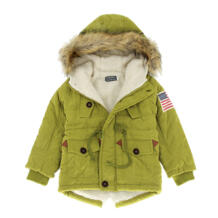 2017 пальто для девочек и мальчиков и Куртки Новый От 2 до 10 лет на осень-зиму мальчиков Флаг США куртка с капюшоном теплое зимнее пальто из толстого хлопка для девочек Sinyuer Cat 32826861835