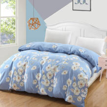 Высокая плотность Чистый хлопок пододеяльники набор простой белый цветок постельные принадлежности двойной один одеяло одеяла кашне xuyongtong 32798811285