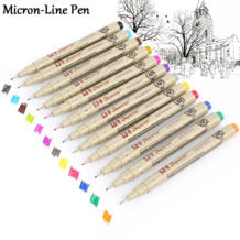 12 цветов PRO Pigma Микрон ручка набор водонепроницаемые тонкие цветные иглы лайнер ручки для рисования линий цветная ручка Dessin tombow художественные принадлежности Right Point 32816760027