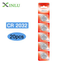 20 шт./лот = 4 пакеты CR2032 DL2032 5004LC KCR2032 CR 2032 ECR2032 3 V литиевые плоские батареи для монет Батарея для часов, аккумулятор бренда XINLU 32776965259