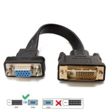 DVI D VGA кабель активный DVI-D Dual Link 24 + 1 мужчина к VGA Женский Видео С ПЛОСКИМ КАБЕЛЕМ адаптер конвертер GREATLINK 32868304258