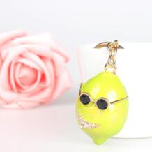 Зеленый лимон принц Прекрасный Кристалл Шарм Кошелек Сумочка автомобилей Key брелок для ключей вечерние свадебные подарок на день рождения YIXUNTONG 32270612450