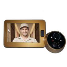 4,3 дюймов цветной экран дверной глазок камера видео дверной звонок со светодиодный огнями видео двери зритель открытый мини-камера видеонаблюдения OWGYML 32888197670