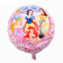 Бесплатная доставка 18-дюймовый круглый шесть новых принцессы алюминиевые воздушные шары День рождения воздушный шар игрушка оптовой N-017 XXPWJ 32583466349