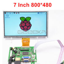 Raspberry Pi 7 дюймов высоким разрешением 800*480 TFT ЖК-дисплей Экран дисплея Мониторы с доски водителя для Raspberry pi/Оконные рамы geeekpi 32805070629