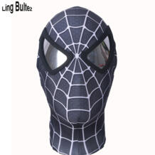 Линь Bultez Высокое качество Черный человек-паук raimi маска с зеркалом глаза черный человек паук маска Ling Bultez 32807307919