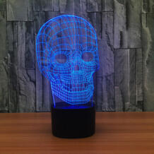 3D Новинка Творческий Череп огни с Bluetooth Динамик светодиодный лампы 7 цветов Изменение Иллюзия настольные лампы для подарок на Хэллоуин MICORSAX 32888169396
