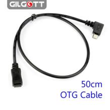 Правый угол 90 градусов Micro USB OTG кабель-удлинитель мужчин и женщин M/F 50 см GILGOTT 32817548999