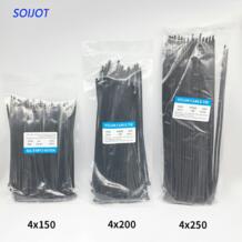 4x15 0/4x20 0/4x250 самоблокирующийся пластиковый нейлоновый провод кабель на молнии набор галстуков 300 шт. 2 вида цветов кабельные стяжки|Кабельные стяжки| | - AliExpress SOIJOT 32963004084
