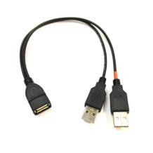 Лидер продаж; черные Цвет USB 2.0 Женский до 2 Dual Мужской Джек Y Splitter концентратора Мощность Кабель-адаптер DENUXON 32667772726