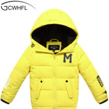 Высокое качество 2019 новые детские теплые куртки для мальчиков и девочек Зима Осень вниз верхняя одежда из хлопка Детская куртка с капюшоном От 4 до 14 лет GCWHFL 32828555236