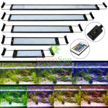 ЕС Plug Великобритания Plug светодио дный RGB LED Fish Tank свет Красочный аквариум освещение Aquatic Декор Клип лампы 6 Вт 11 Вт с выдвижной кронштейны GreenSun LED Lighting 32823318122