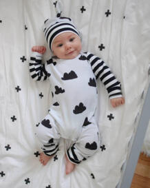 2019 Новый Детский комбинезон с длинными рукавами, одежда для маленьких мальчиков и девочек Одежда для новорожденных повседневная одежда для маленьких девочек костюм для малышей 2 цвета Wotisyge 32599185834