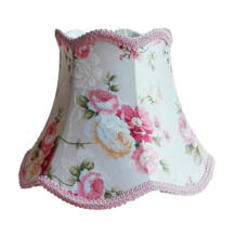 SSimple розовый кружево настольная лампа абажур, цветочным узором текстиль ткани декоративные E27 абажур для настольной лампы GEW 32750576526