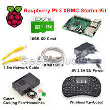 Raspberry Pi 3 XBMC Коди osmc Media Center комплект РФ удаленных случае 16 ГБ SD карты сетевой кабель Case охлаждения вентилятор 5 В 2.5a Питание-in Аксессуары для демонстрационных стендов from Компьютер и офис on Aliexpress.com | Alibaba Group geeekpi 32810452793
