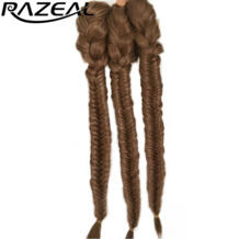 20 "50 см 120 г химическое Для женщин длинные прямые парики Косы клип в хвостик расширения RAZEAL 32819752846