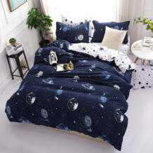 3D постельное бельё Star Galxy набор пододеяльников для пуховых одеял синий белый шт. 4 шт. мультфильм новая мода простыни один Твин Полный queen разм xuyongtong 32791254666