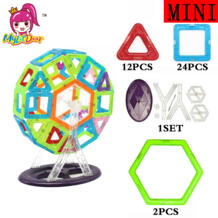 46 шт. мини Магнитные строительные блоки креативные игрушки DIY магнитные дизайнерские пластиковые блоки конструктора Образовательные магнитные блоки игрушки MylitDear 32765063308