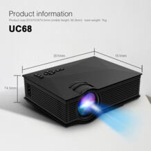 Оригинал UC68 UC68H Портативный светодиодный проектор 1800 люмен 80 110 ANSI HD 1080 p Full HD видеопроектор проектор для домашнего Кино UNIC 32994532938