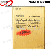 Высокая ёмкость 4200 мАч Золото Бизнес батарея для Samsung Galaxy Note 2 II GT-N7100 N7100 N7105 N719 Batterij Bateria Аккумулятор WEIYU 32272042876