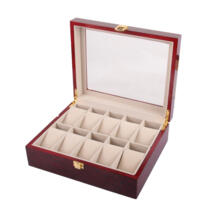 10 слотов деревянный дисплей часов коробка деревянная коробка для хранения часов с замком модные роскошные деревянные часы подарок мешочек для украшений GERRYDA 32819873913