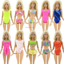 Лот 10 комплектов модные купальники лето для пляжа для купания купальники Аксессуары для бикини Одежда для куклы Барби Девочка Рождественский подарок игрушка XYBEI 2033839009