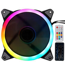 Светодиодный вентилятор с разноцветными лампами, регулируемый цветной вентилятор 120 мм, светодиодный охлаждающий вентилятор для компьютера, бесшумный чехол, контроллер вентилятора-in Вентиляторы from Электроника on AliExpress xou 33048614639