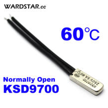 5 шт./лот KSD9700 5A250V 60 градусов по Цельсию (п. п.) Обычно открытый термостат термический протектор WARDSTAR 1956620995