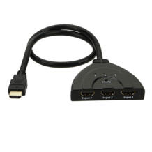 HDMI коммутатор 3 порта 3 в 1 переходник для пигтейлов/проводов HDMI удлинитель коммутатор разветвитель концентратор с кабелем для HDTV 1080 P WDYAJ 32667588037