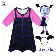 Аниме костюмы для косплея для девочек, платья Vampirina, косплей, детское праздничное платье для девочек, уличная Рождественская одежда, нарядное платье, 2 предмета GREATCHILDREN 32843629749
