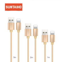 USB кабель для iPhone X USB кабель [3-Pack] 1 м/2 м/3 м, нейлоновый USB кабель 5 в 2,1 Быстрый зарядный кабель для iPhone 8 7 6 5 S Plus Suntaiho 32793418699