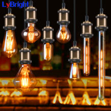 Винтаж Edison светодио дный лампы темно-коричневый E27 AC 220-240 В светодио дный лампы накаливания Ретро Глобус освещение для Гостиная Кухня Спальня кафе Lybright 32759624186