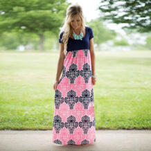 мать и дочка платья одинаковая семейная одежда лето розовый черный в стиле пэчворк с короткими рукавами для маленьких девочек и мамы старинные платья MVUPP 32821586493
