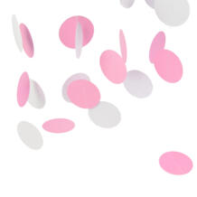 400 см розовый белый флаг баннер круг бумажные украшения гирлянда, Extra Sparkle для свадьбы вигвама деко день рождения Nurser GSCRAFTS 32780511298