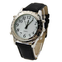 Новые кварцевые мужские часы Английский говорящие часы Нержавеющая&nbsp;сталь для слепых или слабовидящих часы Relogio masculino часы мужские Genvivia 32696506729