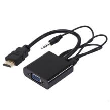HDMI-VGA адаптер папа-Famale конвертер адаптер 1080 P цифро-аналоговый видео аудио 3,5 мм аудио кабель для ПК ноутбук планшеты Moresave 32969727009